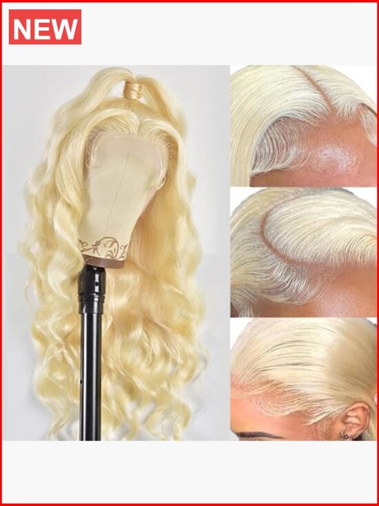 13x6 Lace Front Wig Human Hair 26 Inch Body Wave 200% Density HD Lace main image 5